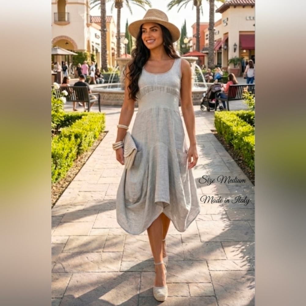 Chic Gray High Low Dress